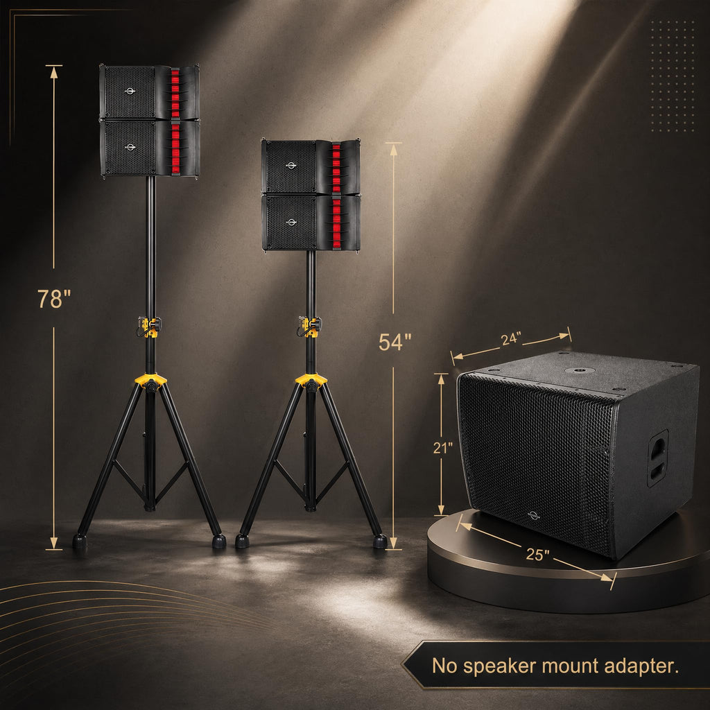 2000W Powered Line Array PA Speaker System with 18 Inch Subwoofer H957