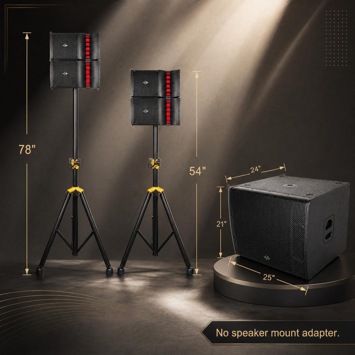 2000W Powered Line Array PA Speaker System with 18 Inch Subwoofer H957