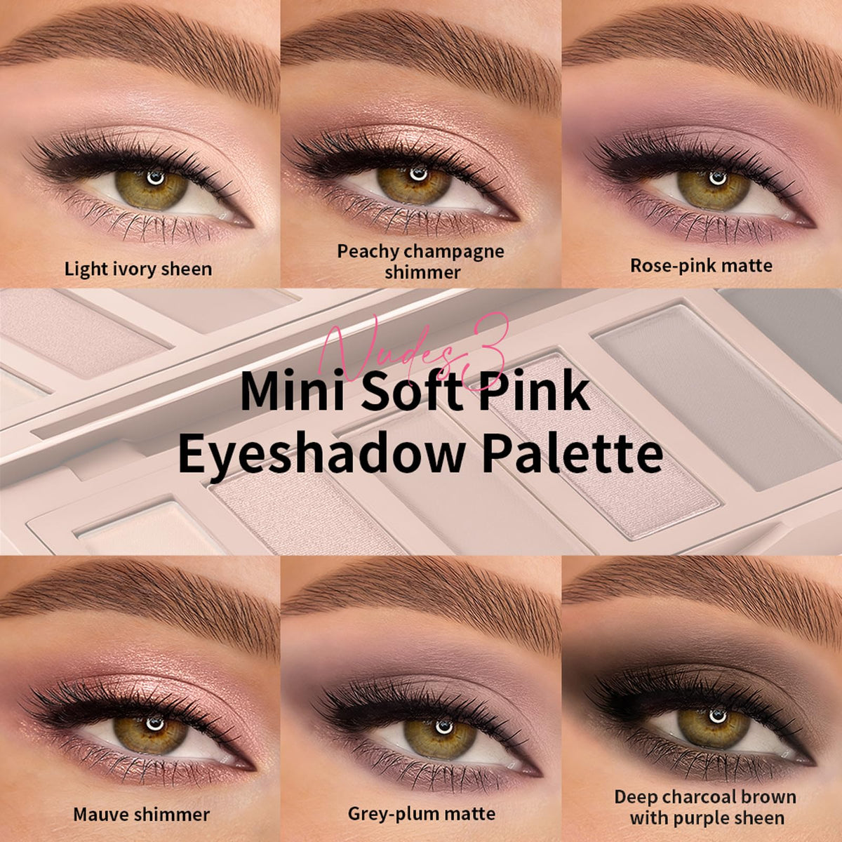 Mini 6 Color Matte & Shimmer Eyeshadow Palette Z418