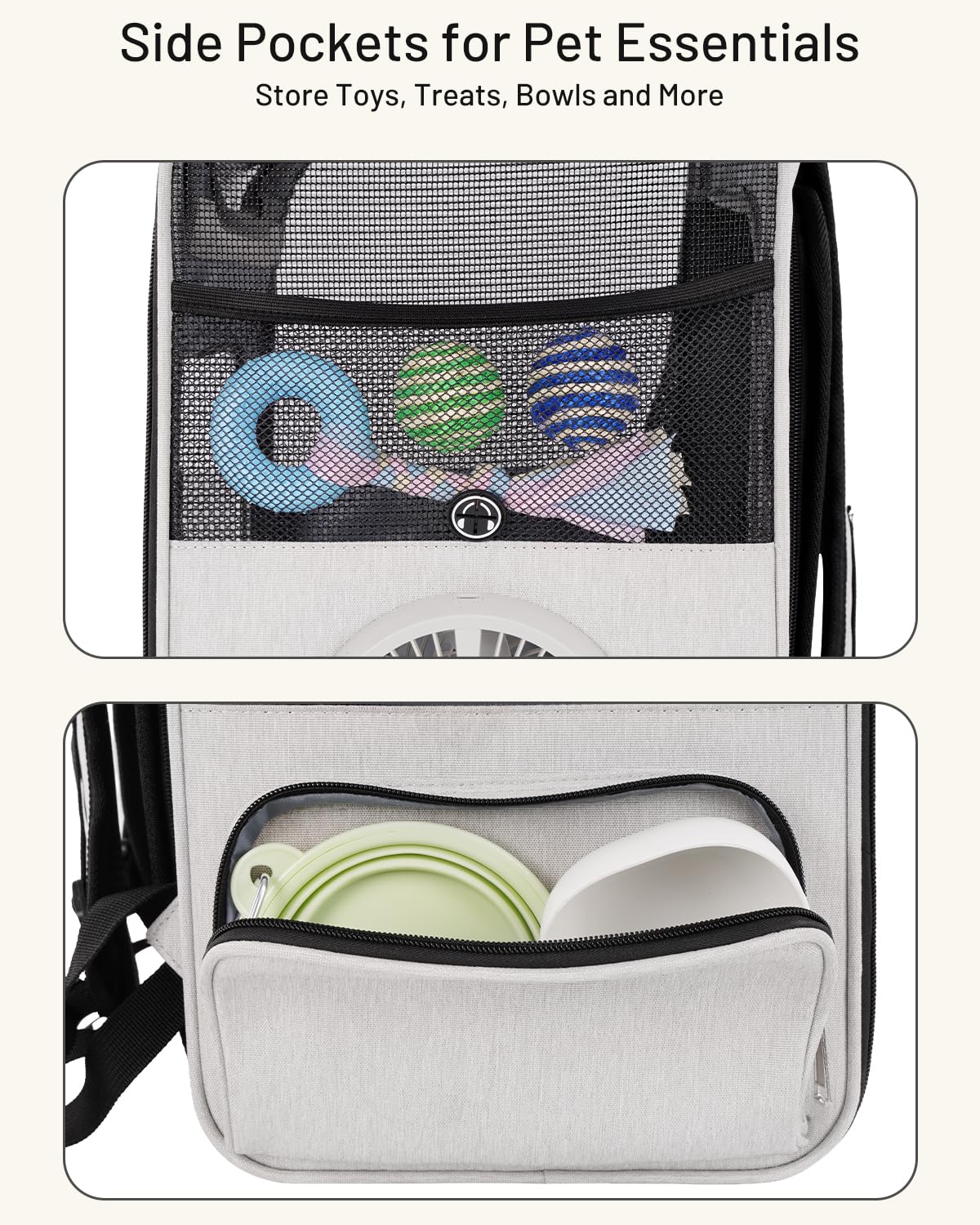 Cat Backpack Carrier with Cooling Fan & Heating Pad K913