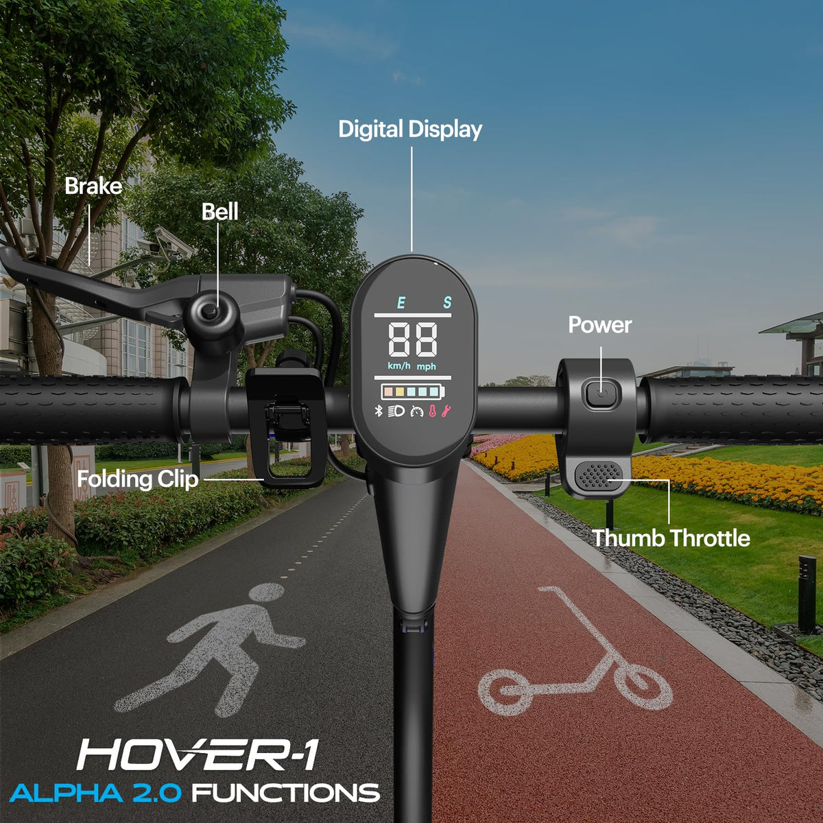 Foldable Electric Scooter with 450W Motor and 10” Tires J4324