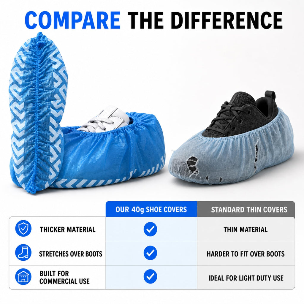 Blue Disposable Shoe Covers 100 Pack XL W7131