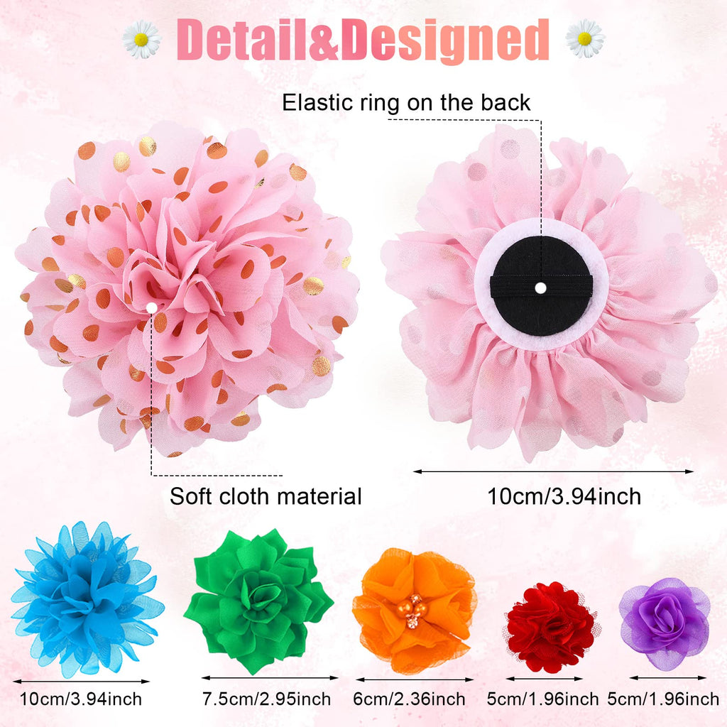 120 Pcs Multicolor Dog Collar Bows D287