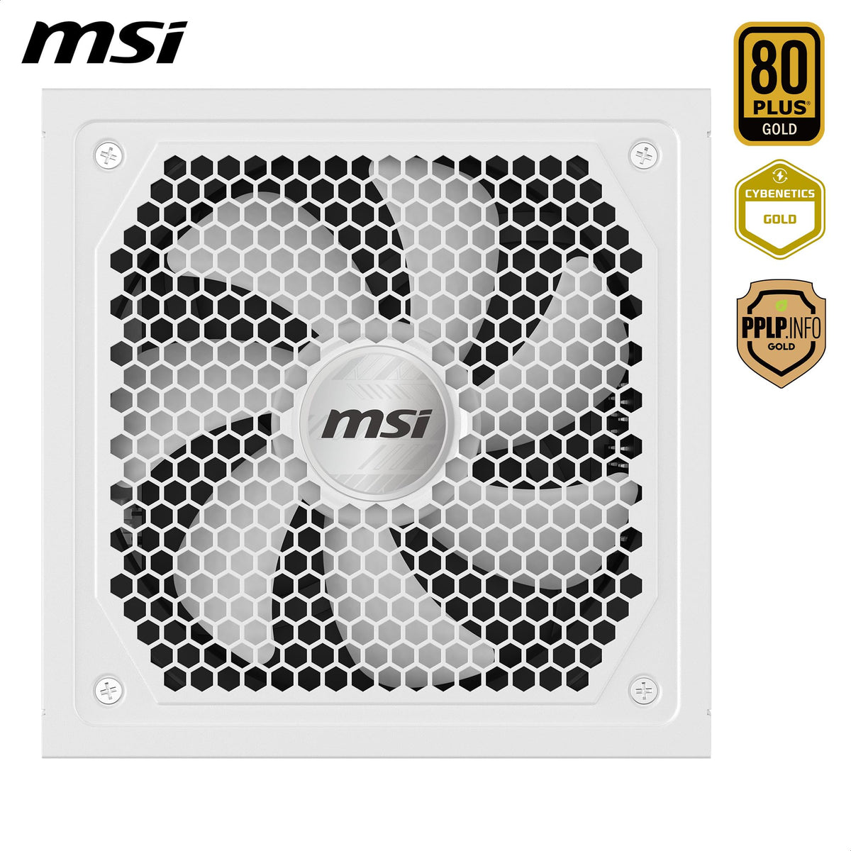 White 1000W Fully Modular 80+ Gold ATX 3.1 Power Supply W755