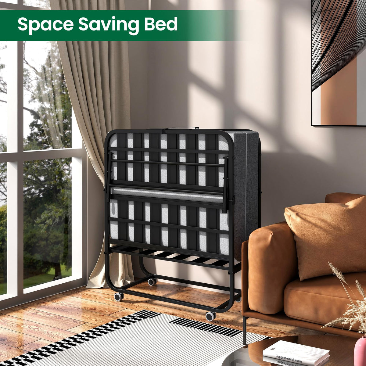75"x38" Folding Bed with Mattress S610042