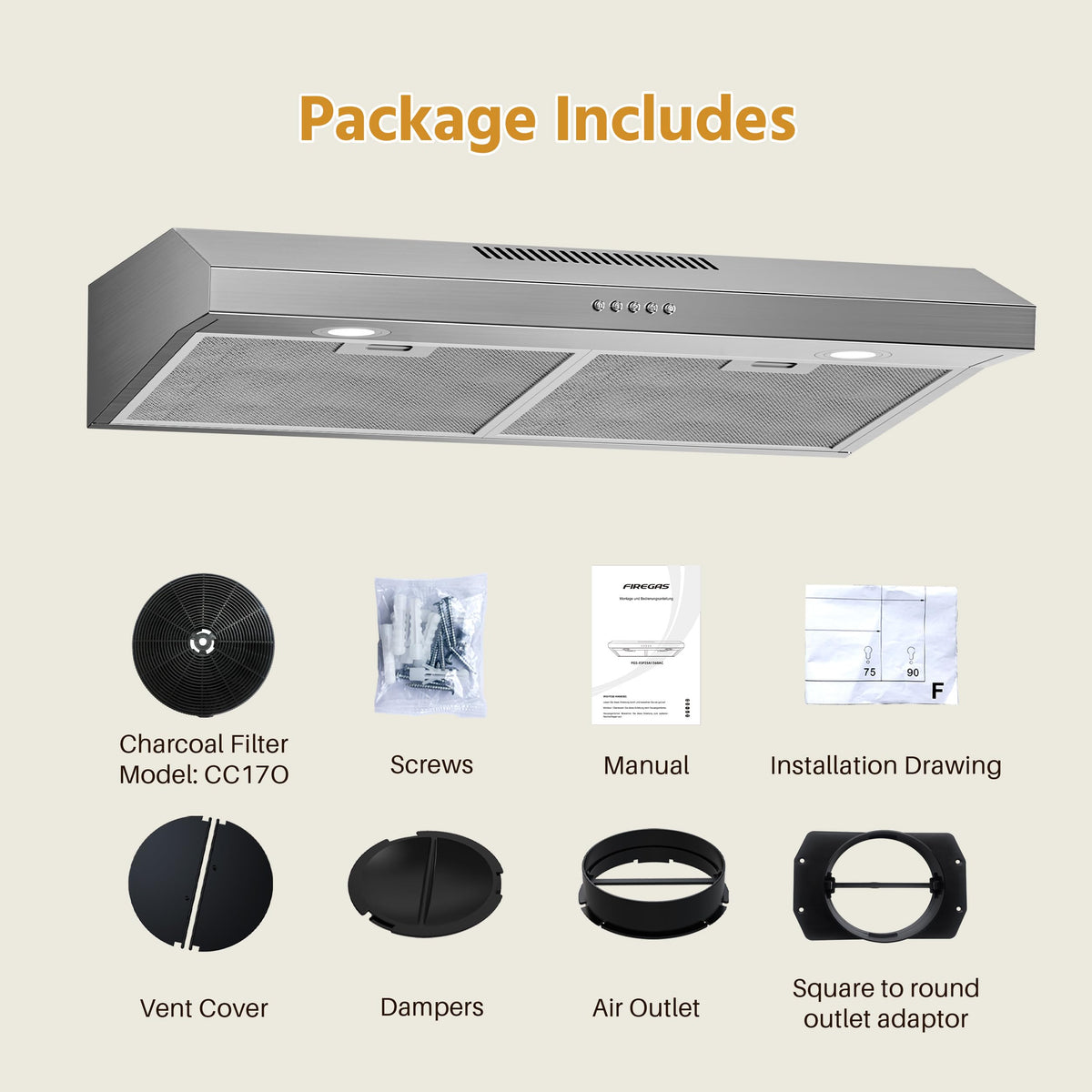 30 Inch Under Cabinet Range Hood Z34103