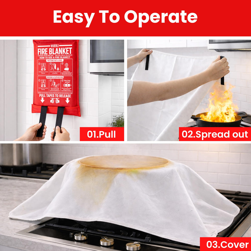 40" x 40" 4 Pack Fire Blanket W418
