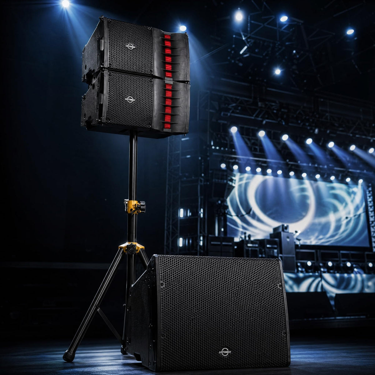 2000W Powered Line Array PA Speaker System with 18 Inch Subwoofer H957