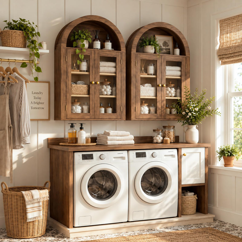 Wall Mount Medicine Cabinet with Glass Doors and Adjustable Shelves R3735