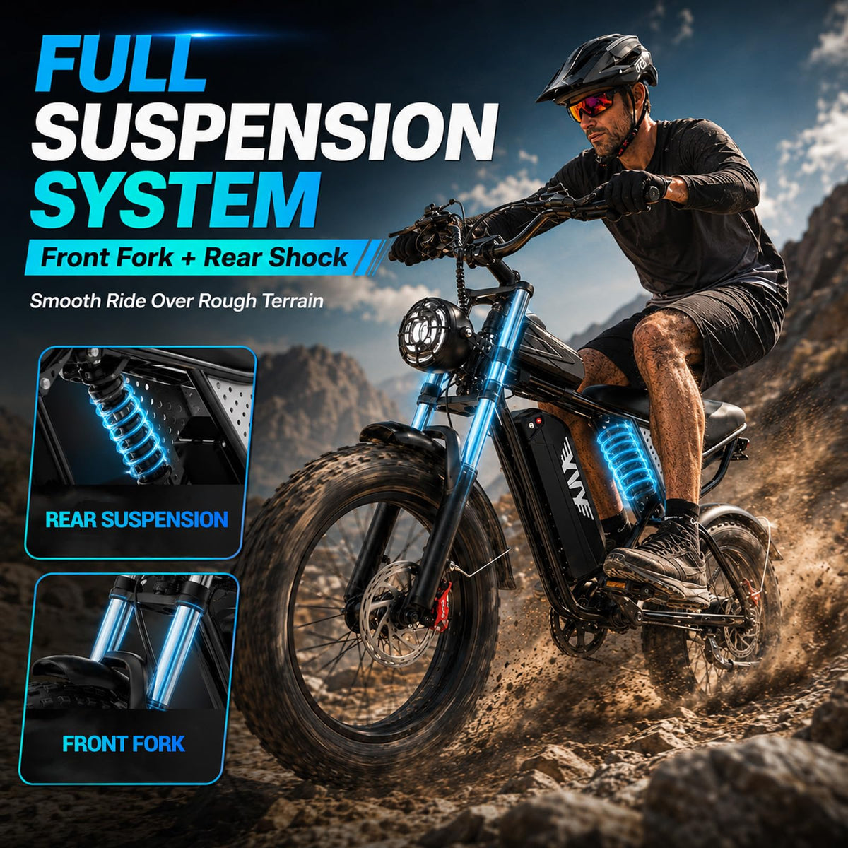 48V 1500W 20" Fat Tire Electric Bike U154881