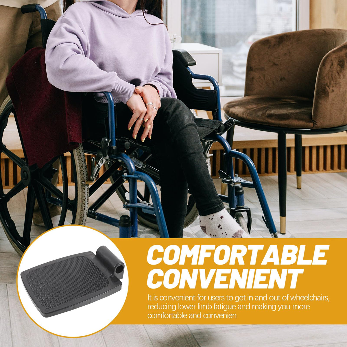 Plastic Wheelchair Footrest 1 Pair J416