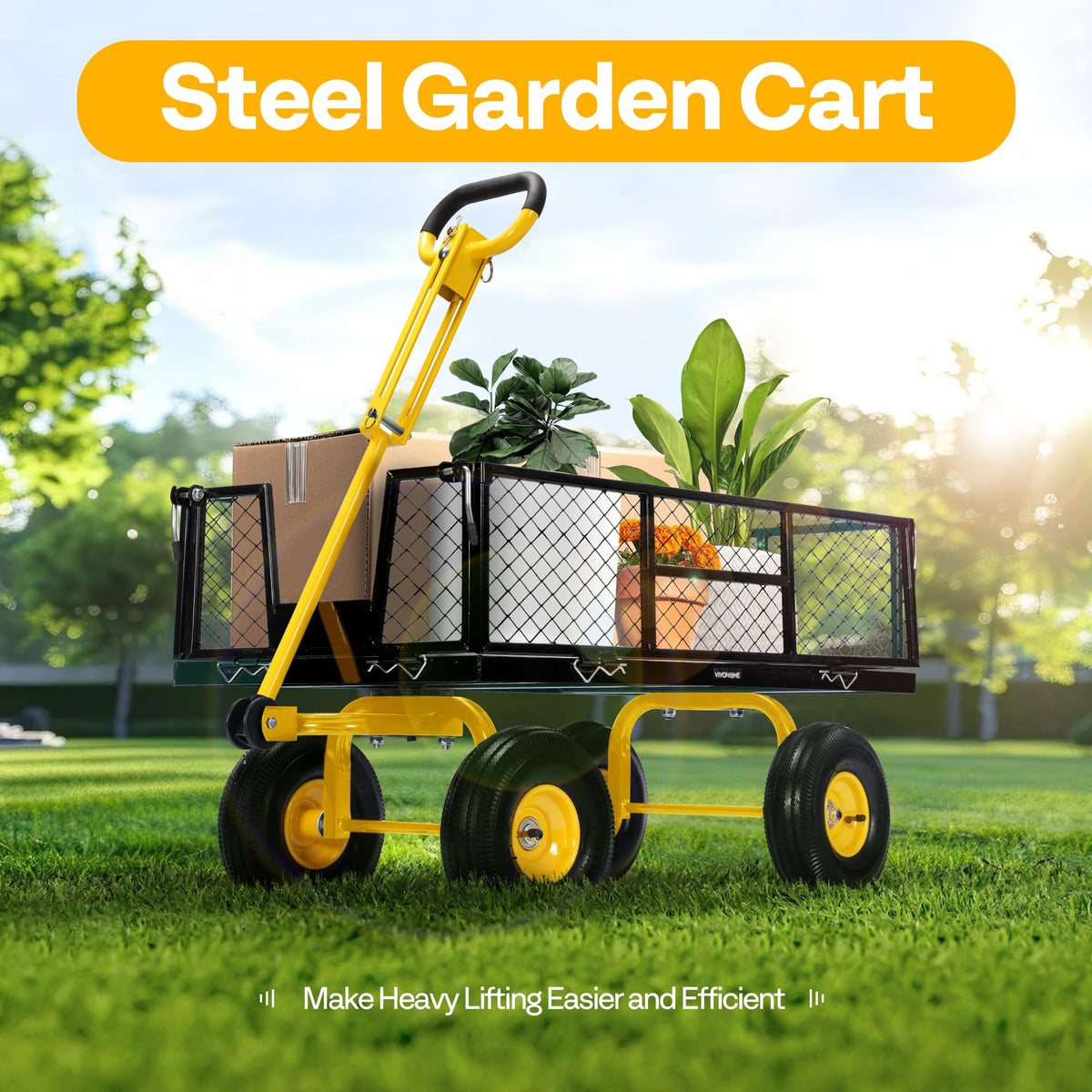 Steel Garden Cart 4.5 Cu Ft Utility Wagon L925