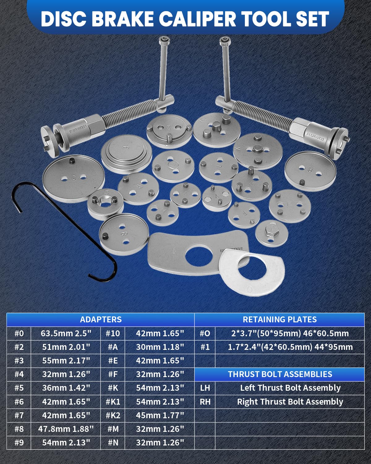 Brake Caliper Compression Tool 24pc G222