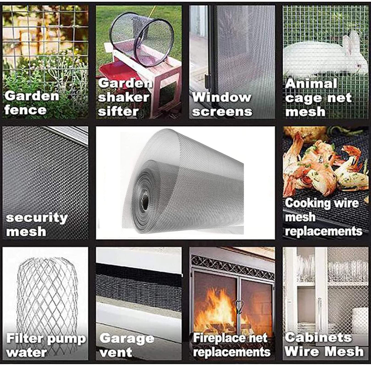 304 Stainless Steel Woven Wire Mesh Window Screen A462