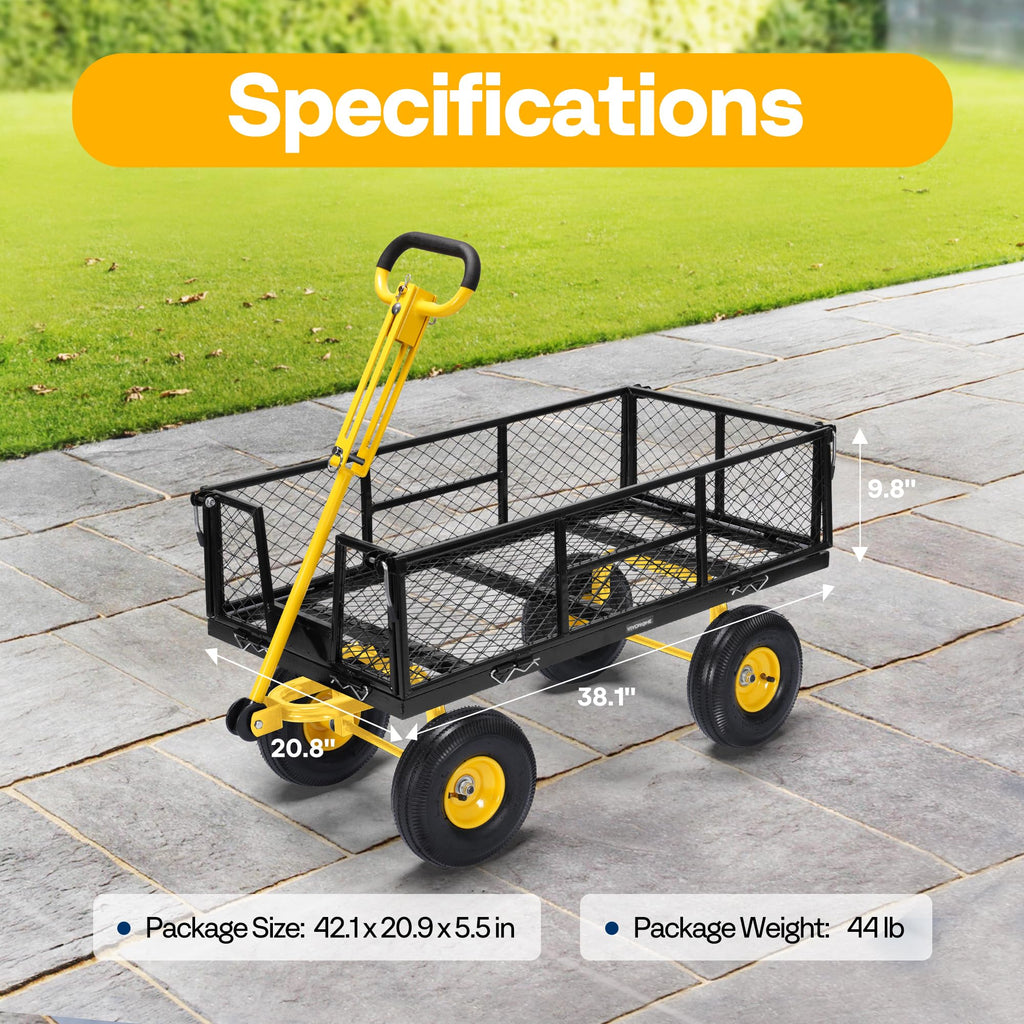 Steel Garden Cart 4.5 Cu Ft Utility Wagon L925