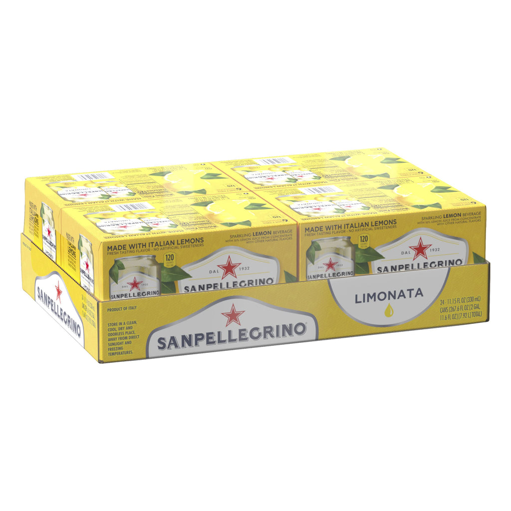 Italian Sparkling Lemon Beverage 24 Pack of 11.15 Fl Oz Cans O6323