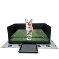 Dog Grass Pad with Tray, 30" X 20", with 2 Reusable Grass Pads E3821