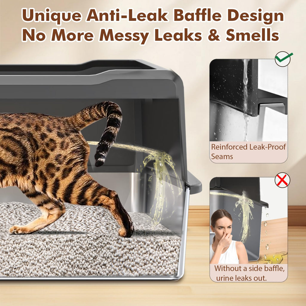 Extra Large Stainless Steel Litter Box V39999