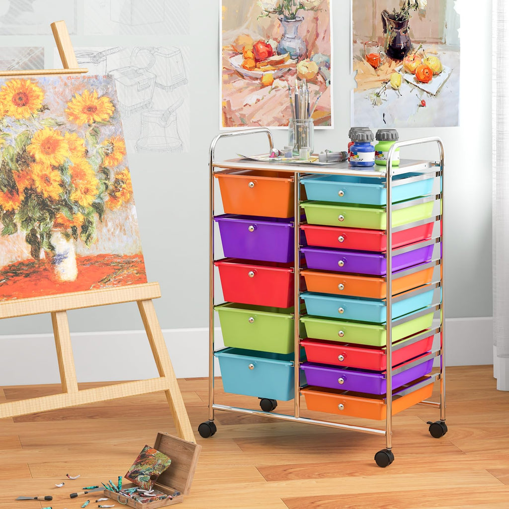 15 Drawer Rolling Storage Cart F4671