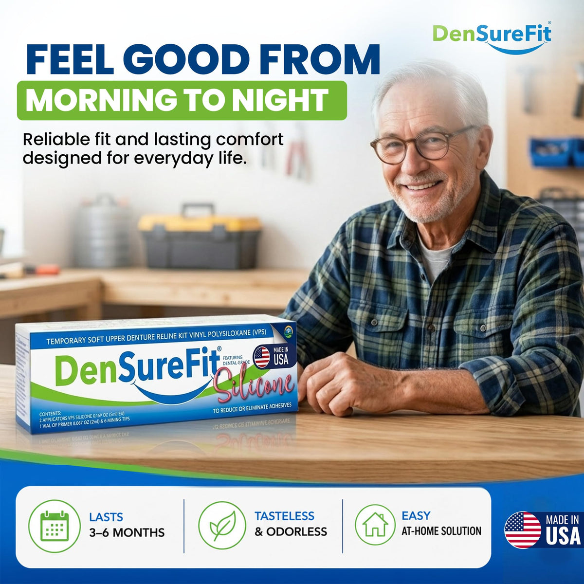 Upper Denture Reline Kit Soft Silicone Liner B8303