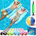 4 Pack Inflatable Pool Hammock Floats with Air Pump and Beach Ball R512278