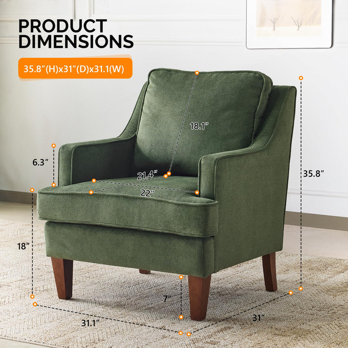 High Back Accent Chairs Set of 2 R53633