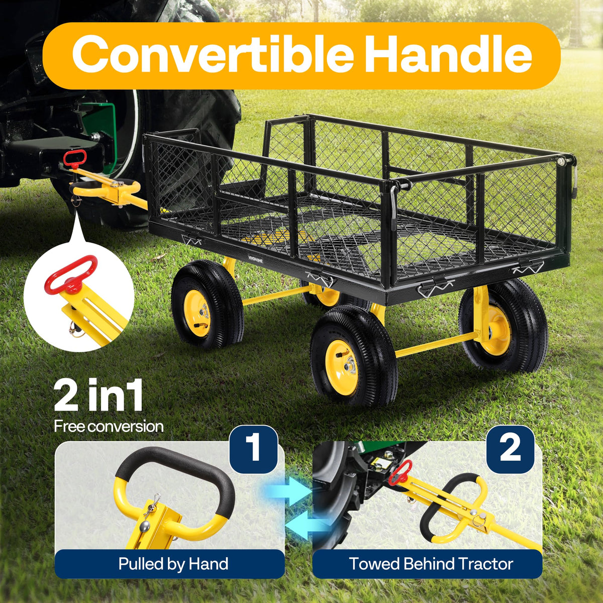 Steel Garden Cart 4.5 Cu Ft Utility Wagon L925