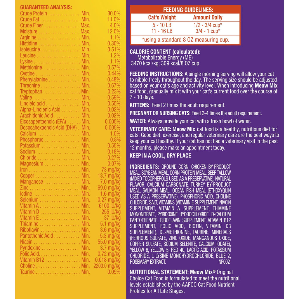 Dry Cat Food 18 oz Pouches J814