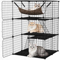 3-Tier Wire Metal Cat Enclosure with Hammock Z562757